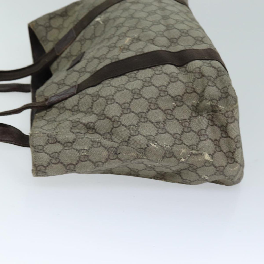 GUCCI GG Supreme Tote Bag PVC Beige 141624 75986