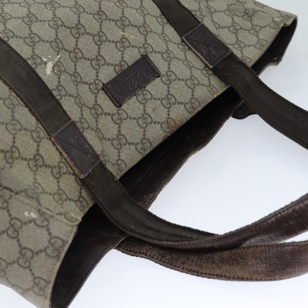 GUCCI GG Supreme Tote Bag PVC Beige 141624 75986