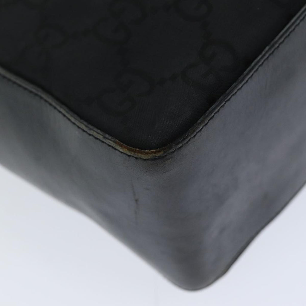 GUCCI GG Canvas Shoulder Bag Black 001 3766 75988