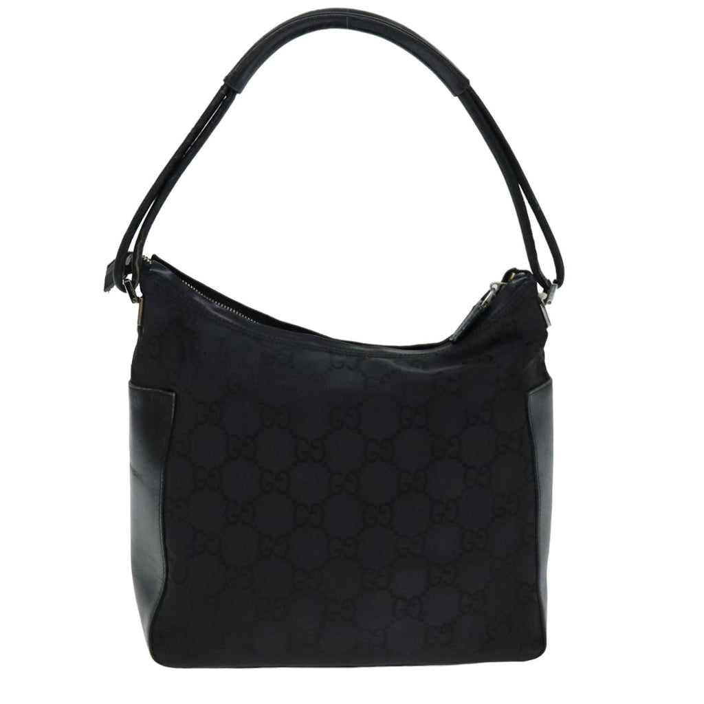 GUCCI GG Canvas Shoulder Bag Black 001 3766 75988