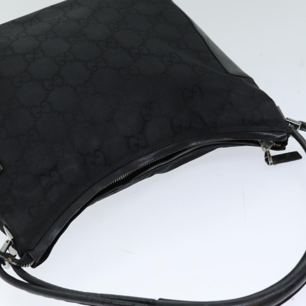 GUCCI GG Canvas Shoulder Bag Black 001 3766 75988