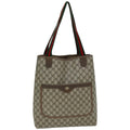 GUCCI GG Supreme Web Sherry Line Tote Bag PCVLeather Beige 39 02 003 75990