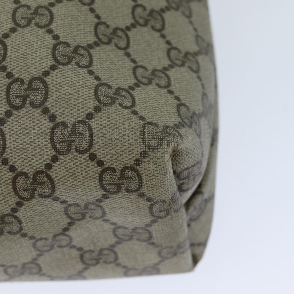 GUCCI GG Supreme Web Sherry Line Tote Bag PCVLeather Beige 39 02 003 75990