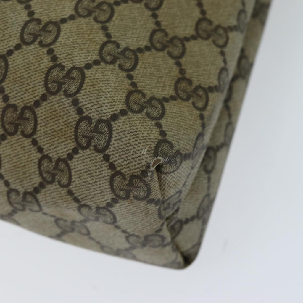 GUCCI GG Supreme Web Sherry Line Tote Bag PCVLeather Beige 39 02 003 75991