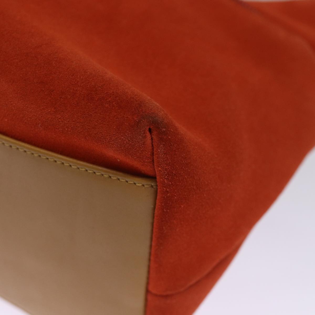 GUCCI Shoulder Bag Suede Orange 001 3386 75992