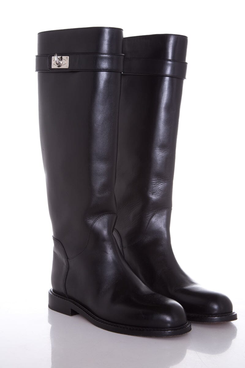Givenchy Black Shark Tooth Tall Boots SZ 36