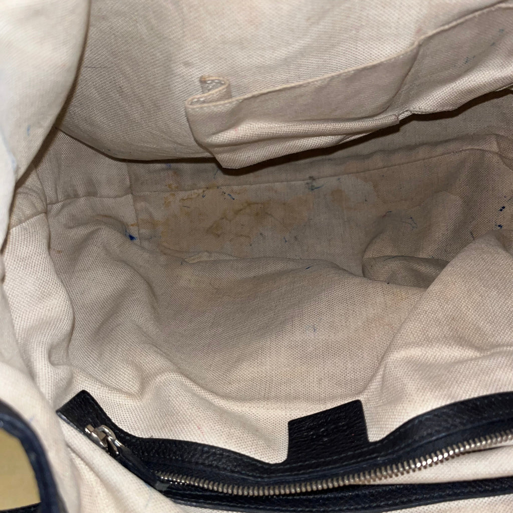GUCCI Hasler Techno Horsebit Leather Hobo Bag