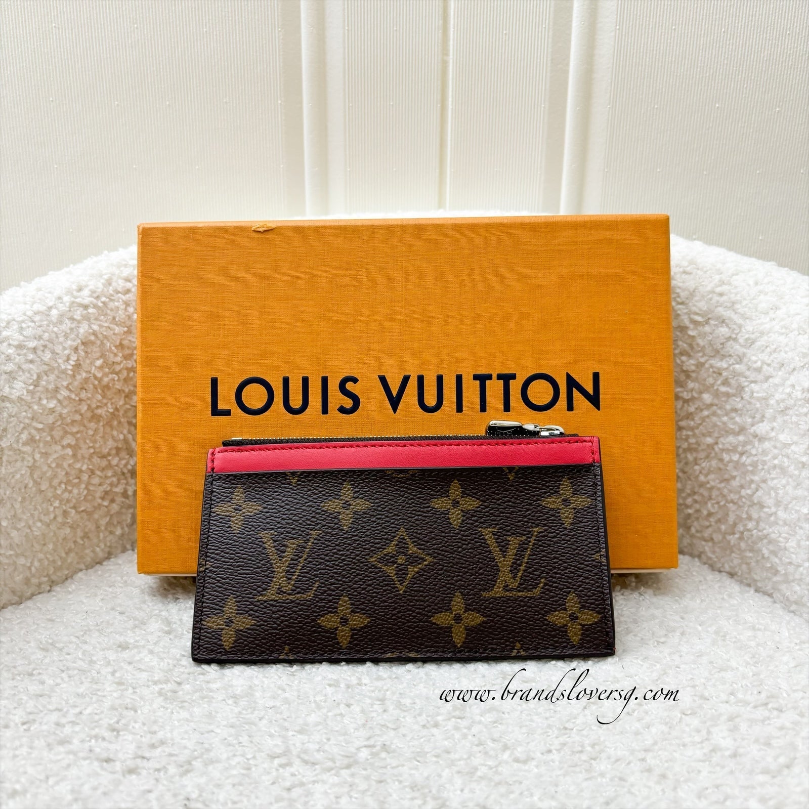 LV Card Holder / Zippy Coin Purse in Monogram and Red Canvas and SHW