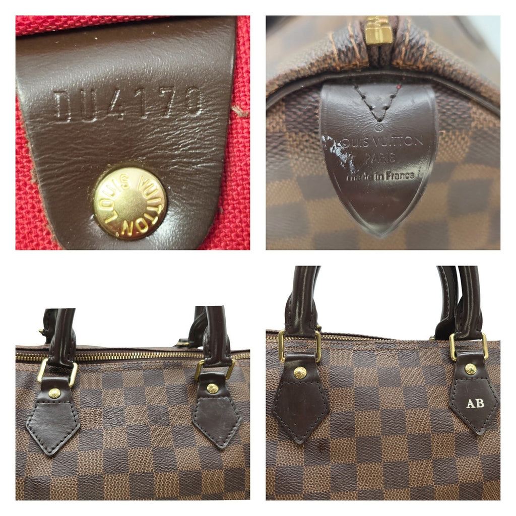 Louis Vuitton Damier Ebene Speedy 35 Satchel