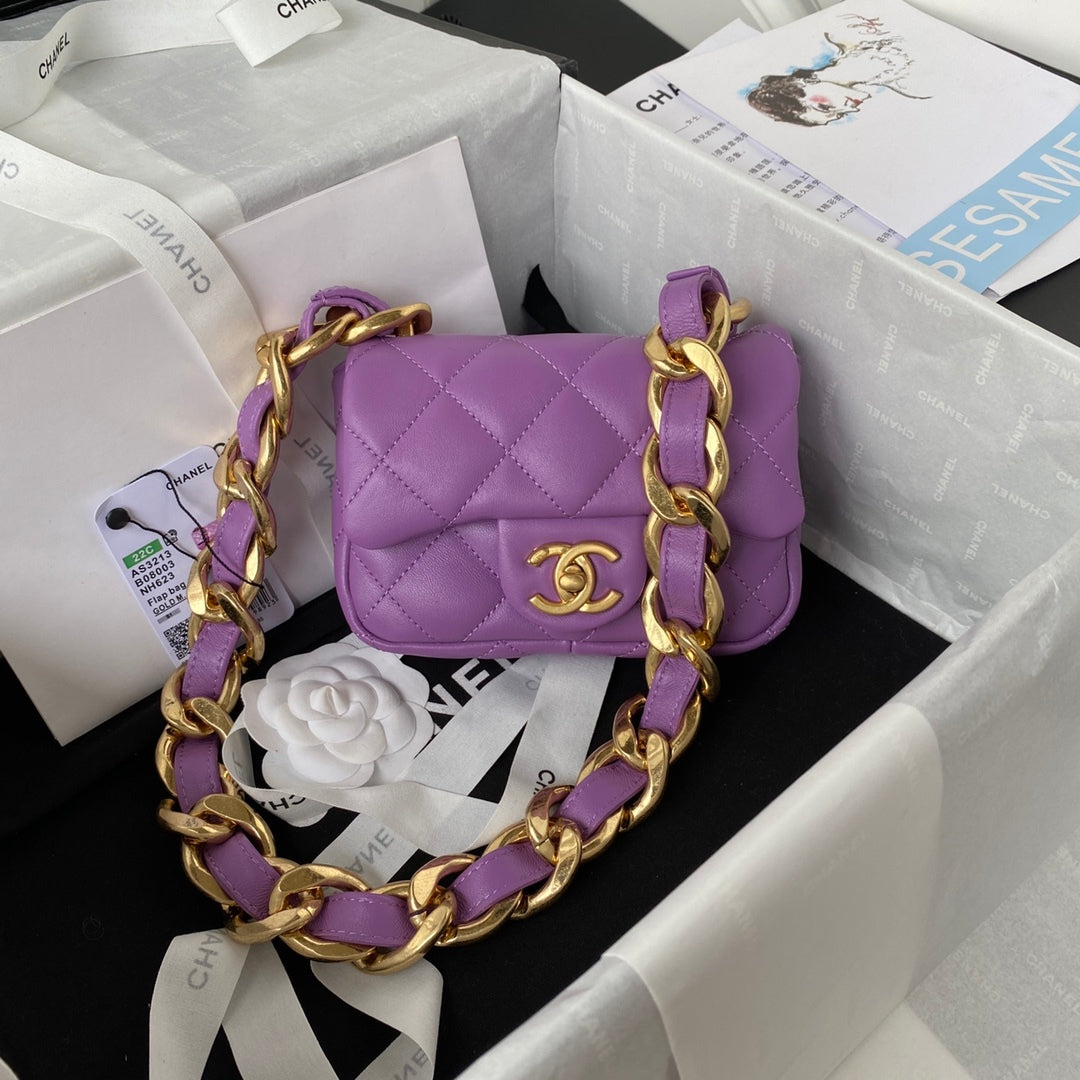 CHLMini GlamIap Bag Purple For Women Bags Shoulder And Crossbody Bags 6.6in/17cm AS3213