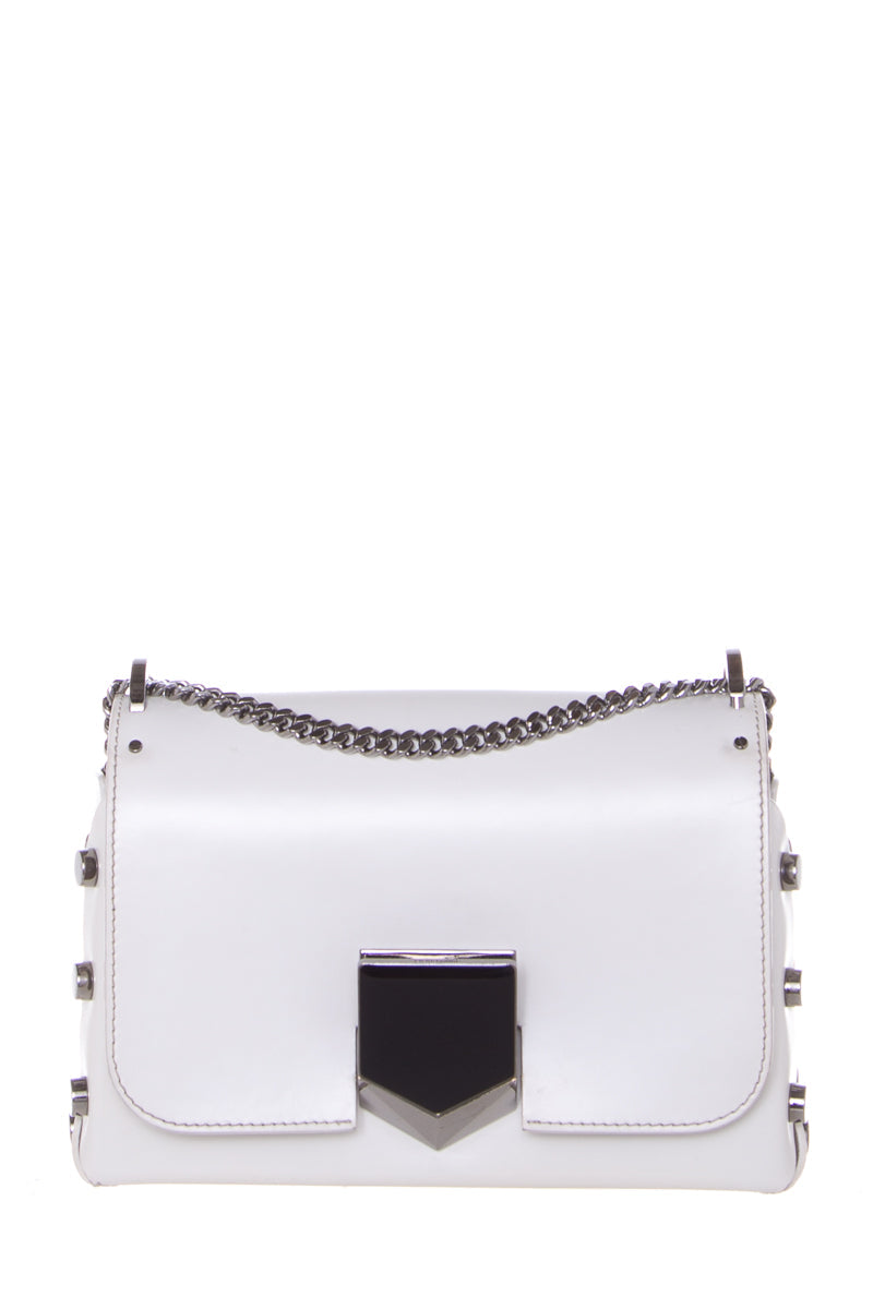 Jimmy Choo White Varenne Quad Cross-Body