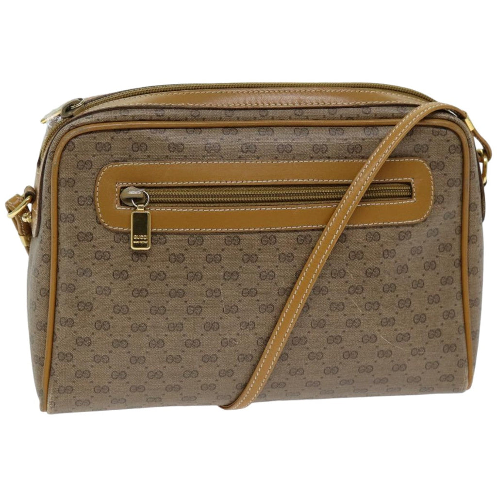 GUCCI Micro GG Supreme Shoulder Bag PVC Beige 007 084 0014 76091