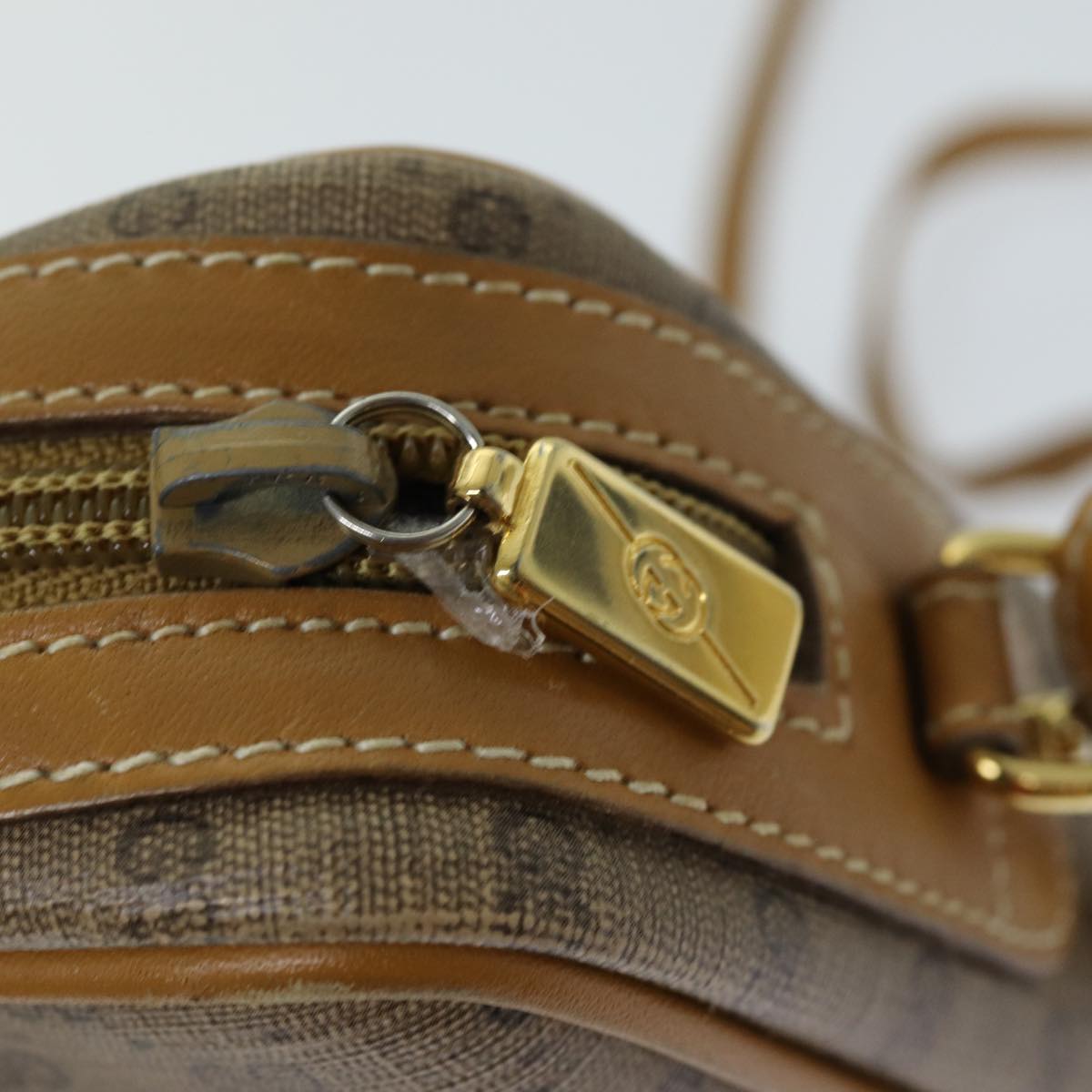GUCCI Micro GG Supreme Shoulder Bag PVC Beige 007 084 0014 76091