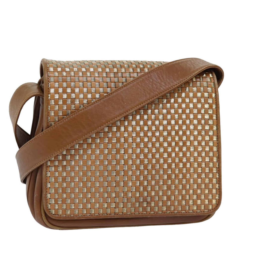 GUCCI Shoulder Bag Leather Beige 76092