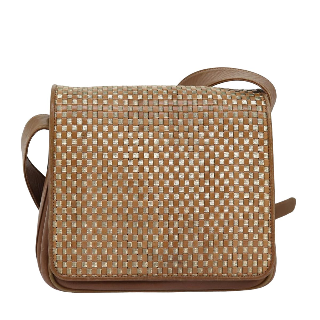 GUCCI Shoulder Bag Leather Beige 76092