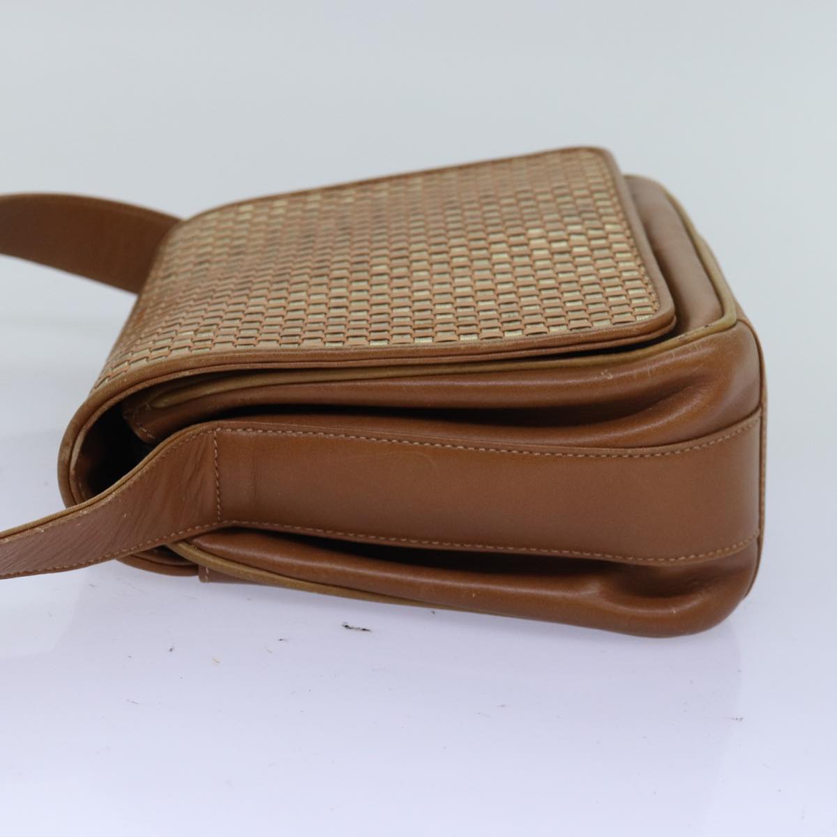 GUCCI Shoulder Bag Leather Beige 76092