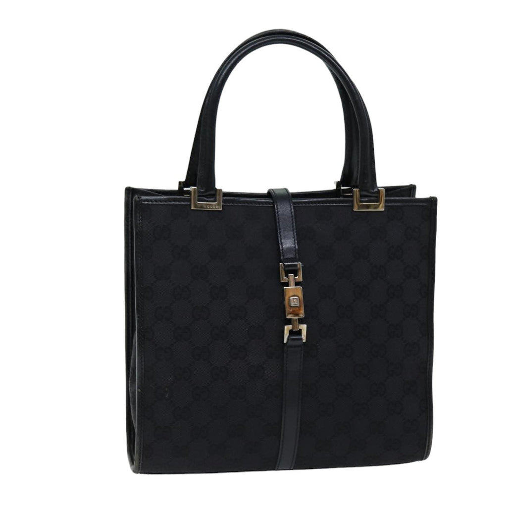 GUCCI Jackie GG Canvas Hand Bag Black 002 1065 76094