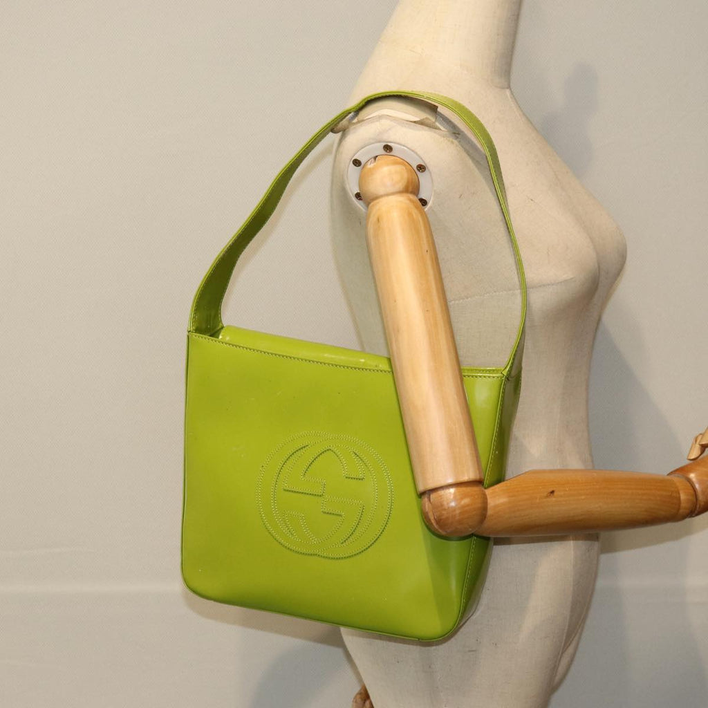 GUCCI Shoulder Bag Patent leather Green 000 1013 0506 76096