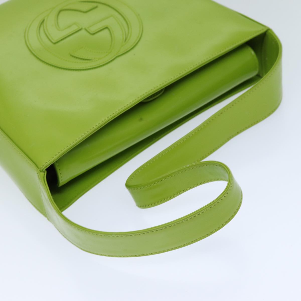 GUCCI Shoulder Bag Patent leather Green 000 1013 0506 76096