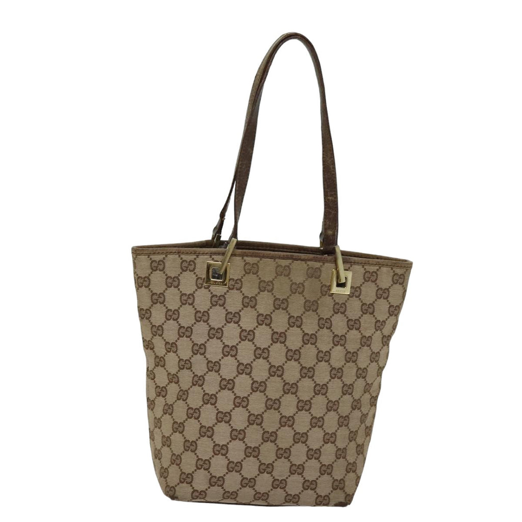 GUCCI GG Canvas Tote Bag Beige 002 1099 76107
