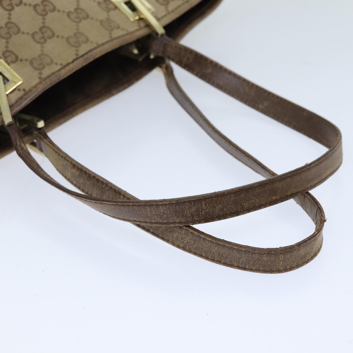 GUCCI GG Canvas Tote Bag Beige 002 1099 76107