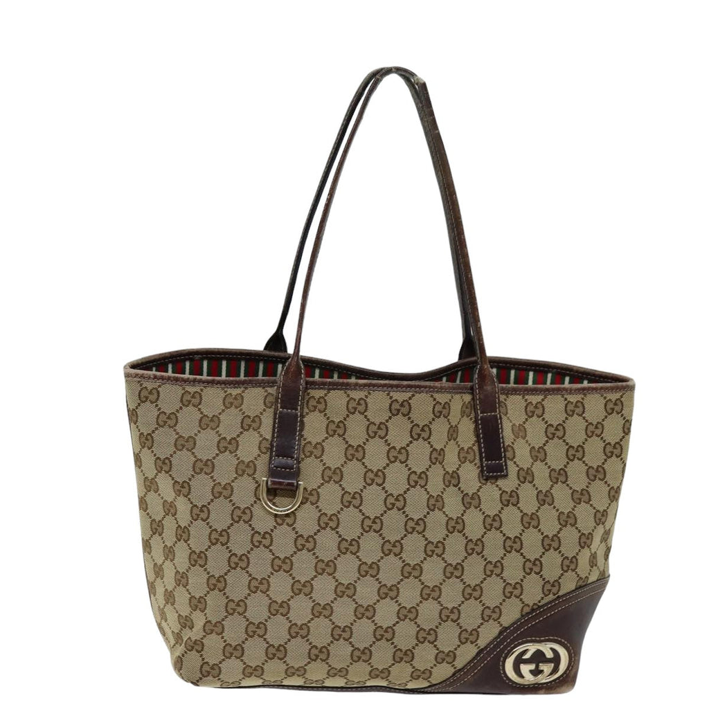 GUCCI GG Canvas Tote Bag Beige 169946 76110