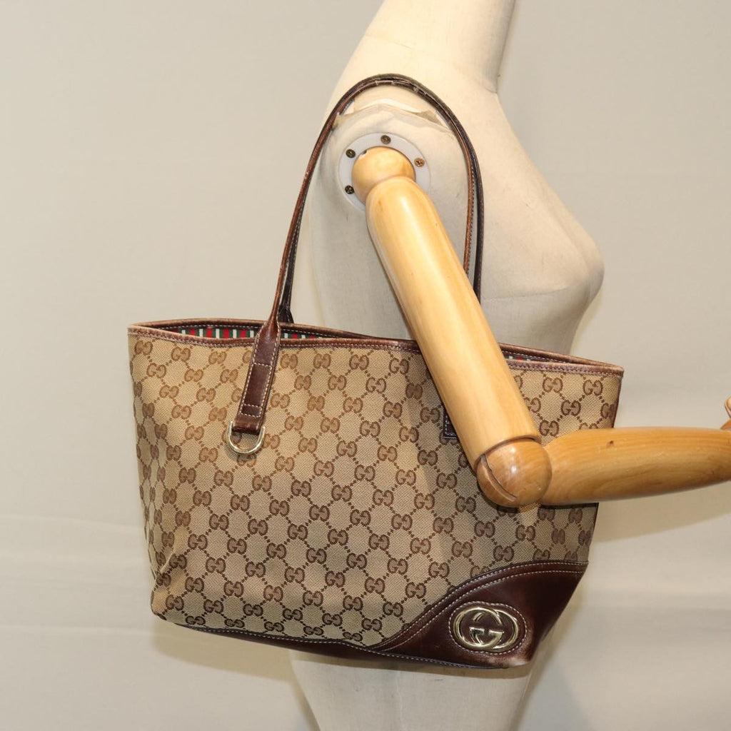 GUCCI GG Canvas Tote Bag Beige 169946 76110