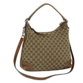 GUCCI GG Canvas Shoulder Bag Beige 326514 76112