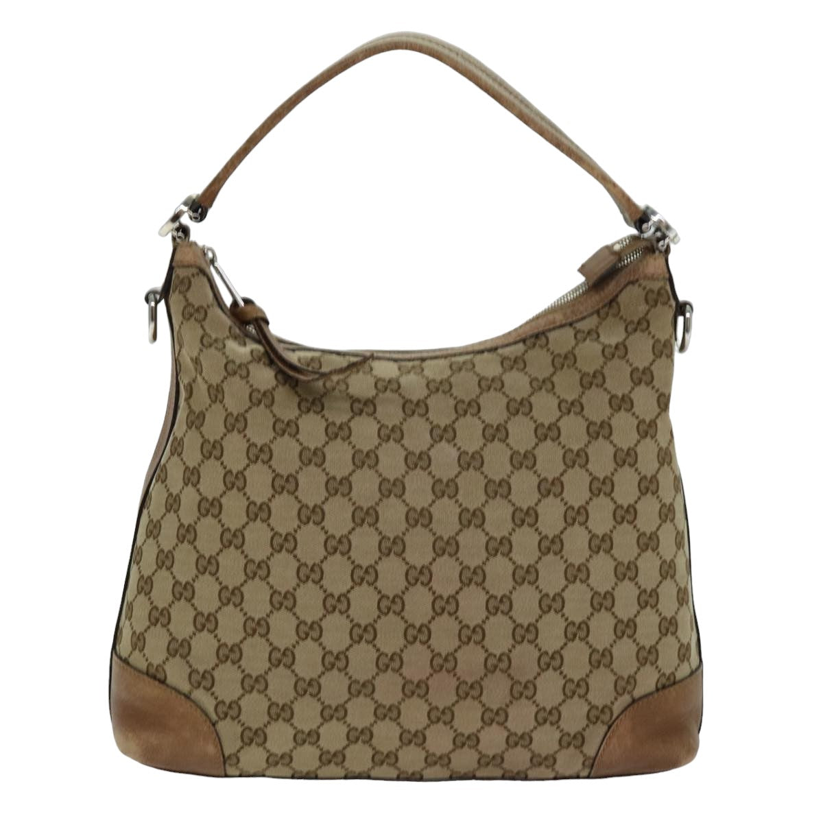 GUCCI GG Canvas Shoulder Bag Beige 326514 76112