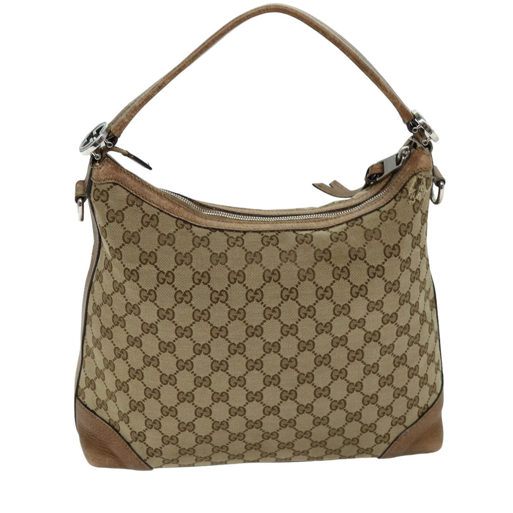 GUCCI GG Canvas Shoulder Bag Beige 326514 76112