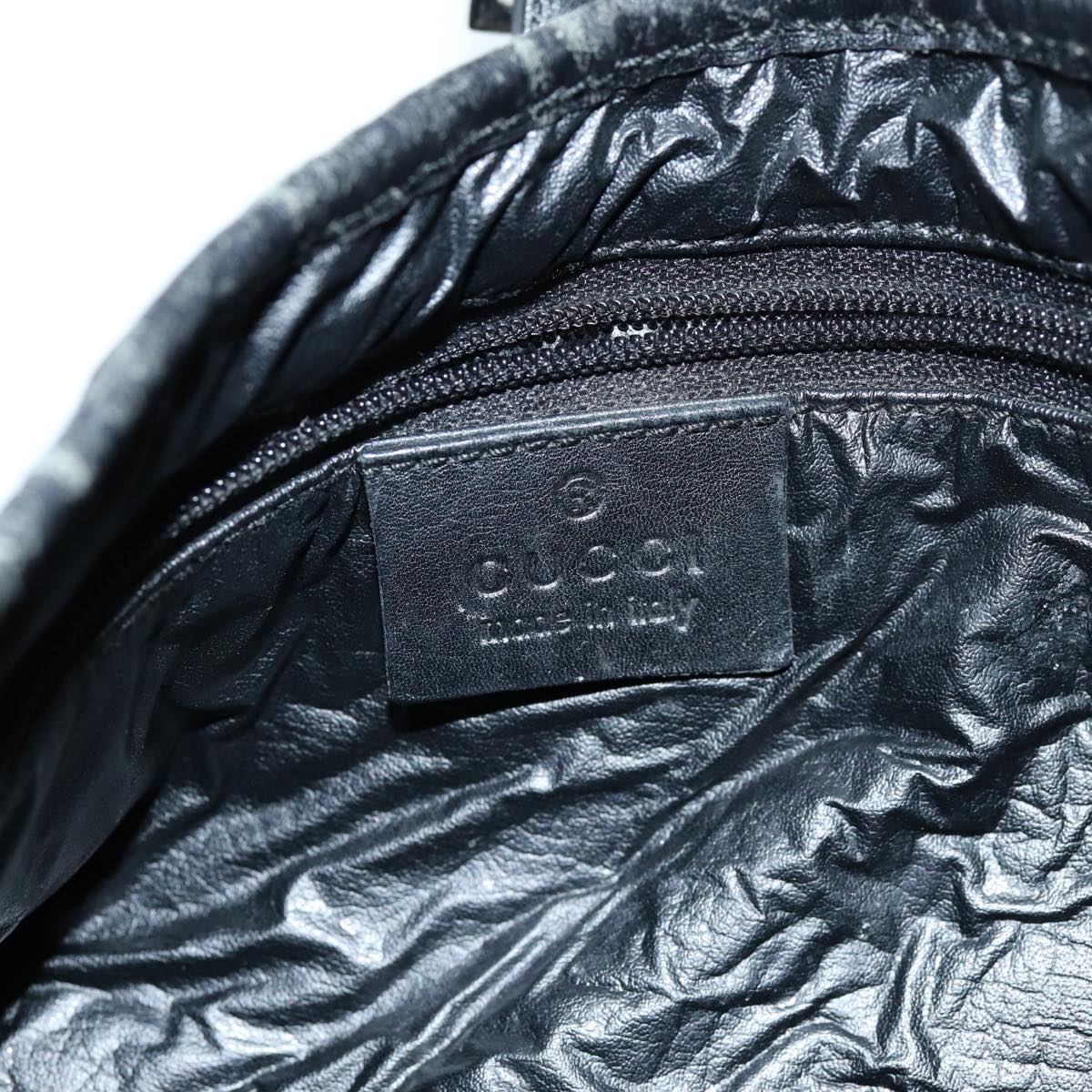 GUCCI GG Canvas Jackie Shoulder Bag Black 0014075 76114