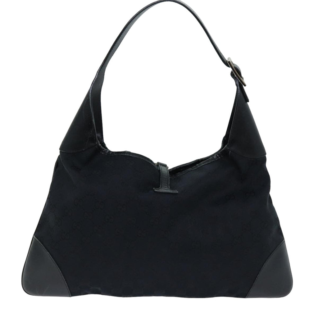 GUCCI GG Canvas Jackie Shoulder Bag Black 0014075 76114