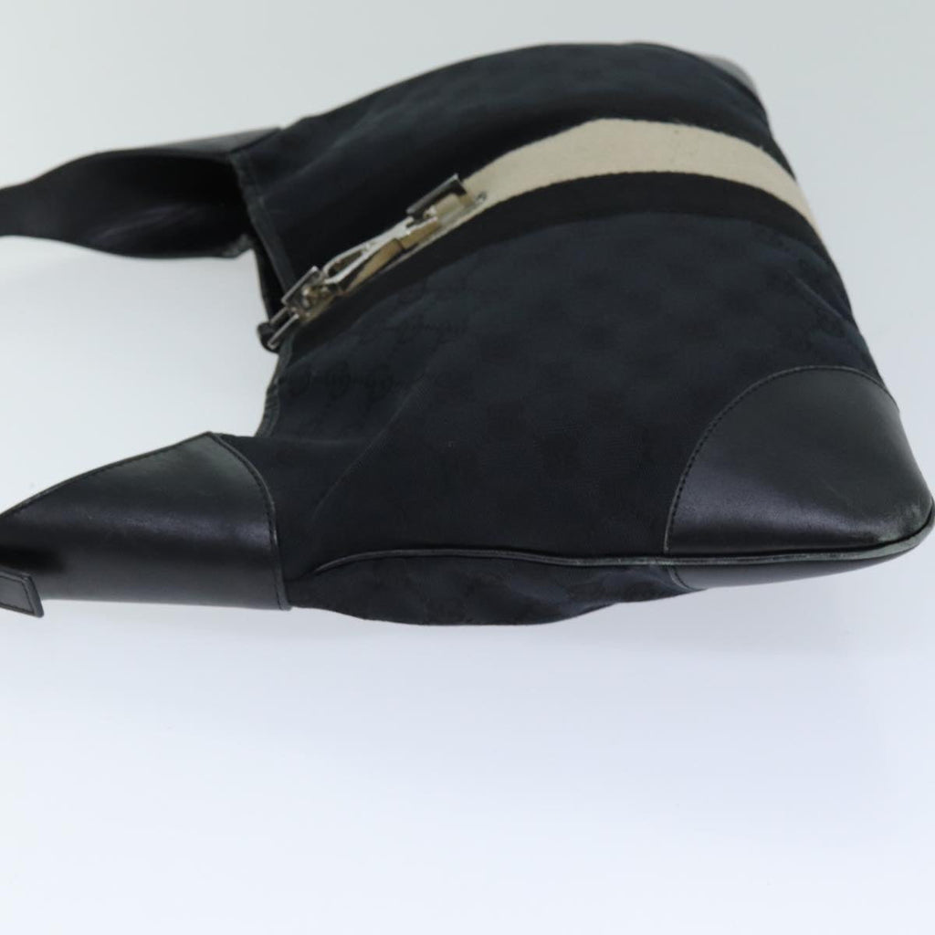 GUCCI GG Canvas Jackie Shoulder Bag Black 0014075 76114
