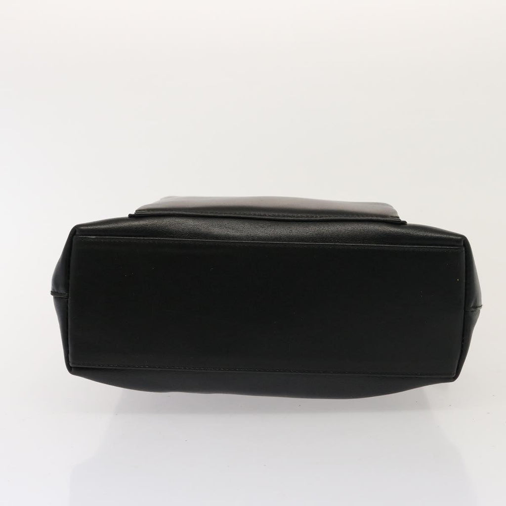 GUCCI Bamboo Hand Bag Leather 2way Black 76118