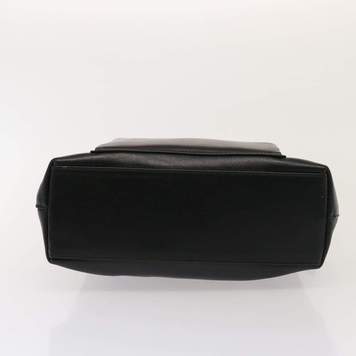 GUCCI Bamboo Hand Bag Leather 2way Black 76118