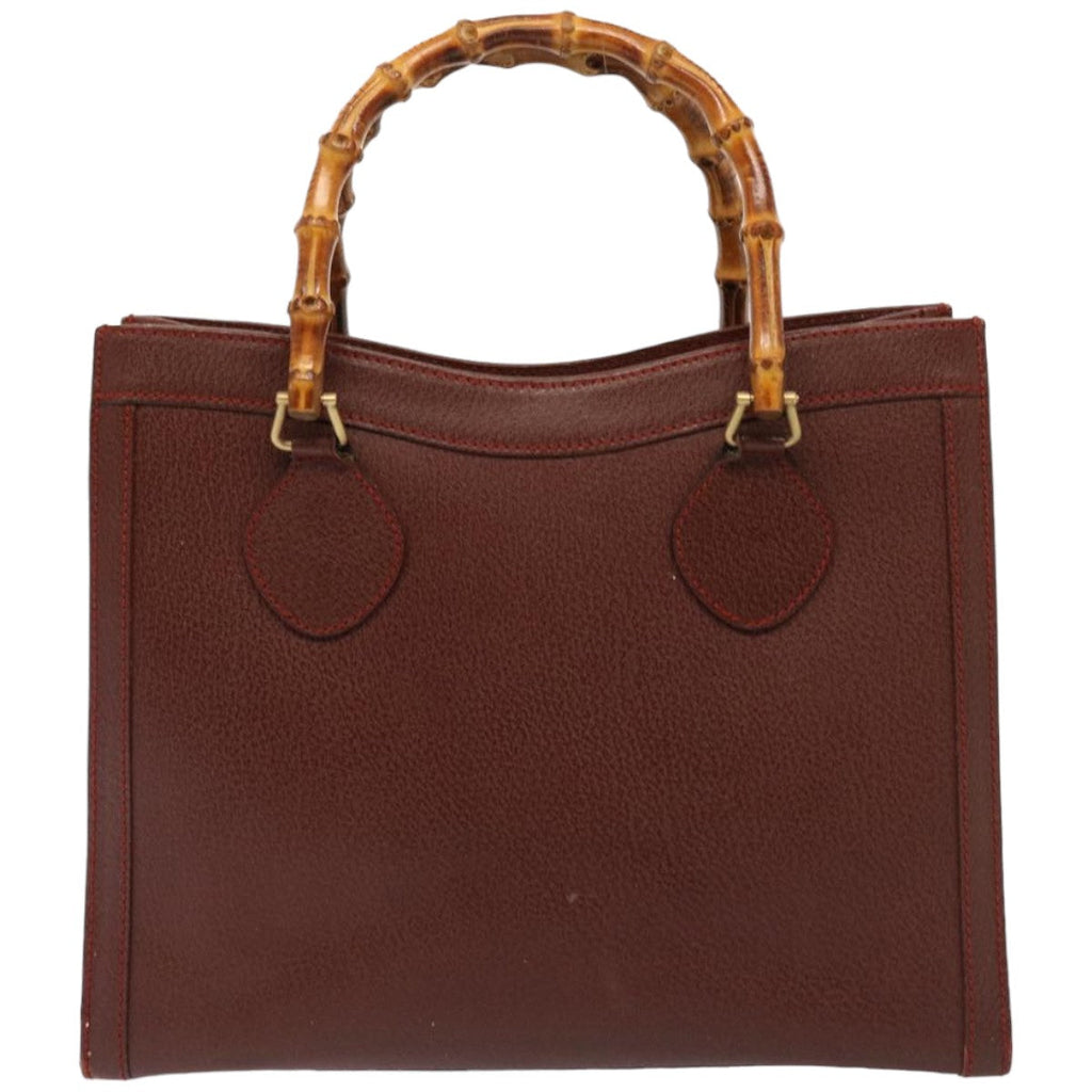 GUCCI Bamboo Tote Bag Leather Brown 002 2853 0260 0 76120