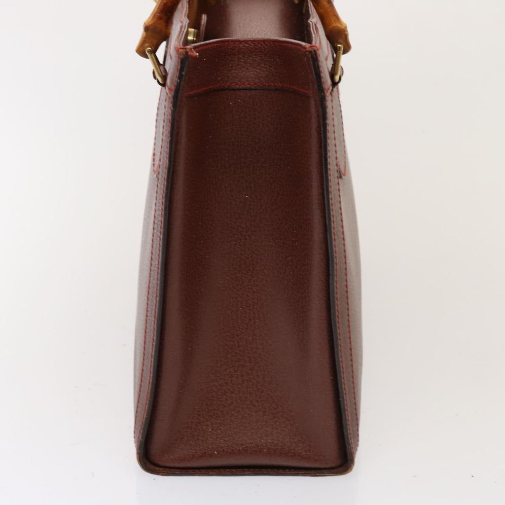 GUCCI Bamboo Tote Bag Leather Brown 002 2853 0260 0 76120