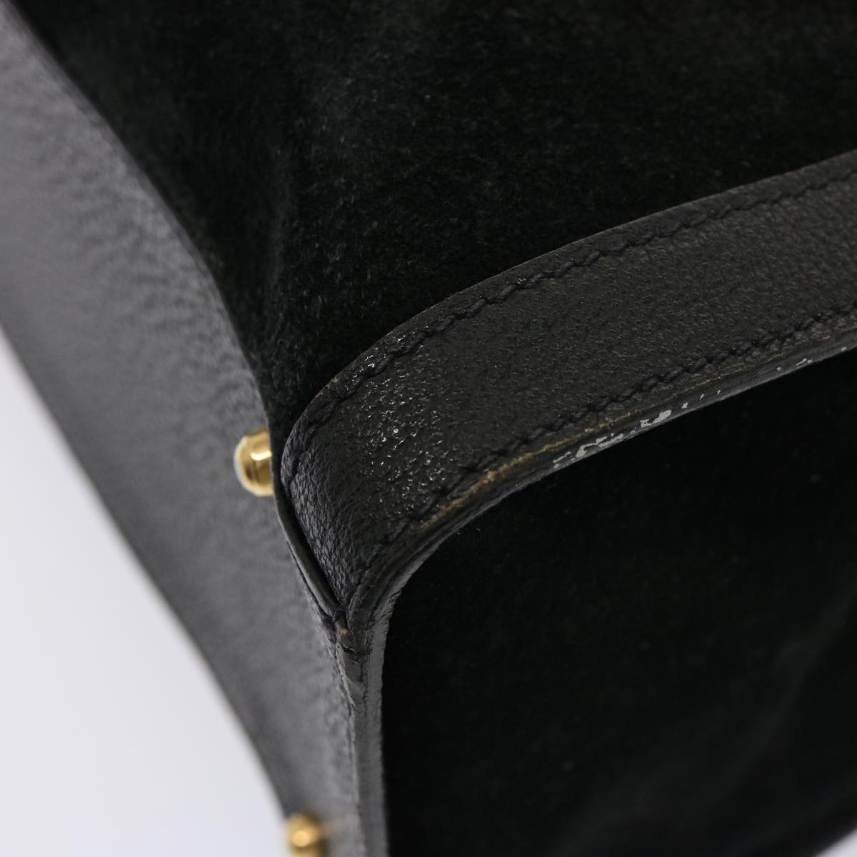 GUCCI Bamboo Tote Bag Suede Leather Black 002 0260 2615 76121