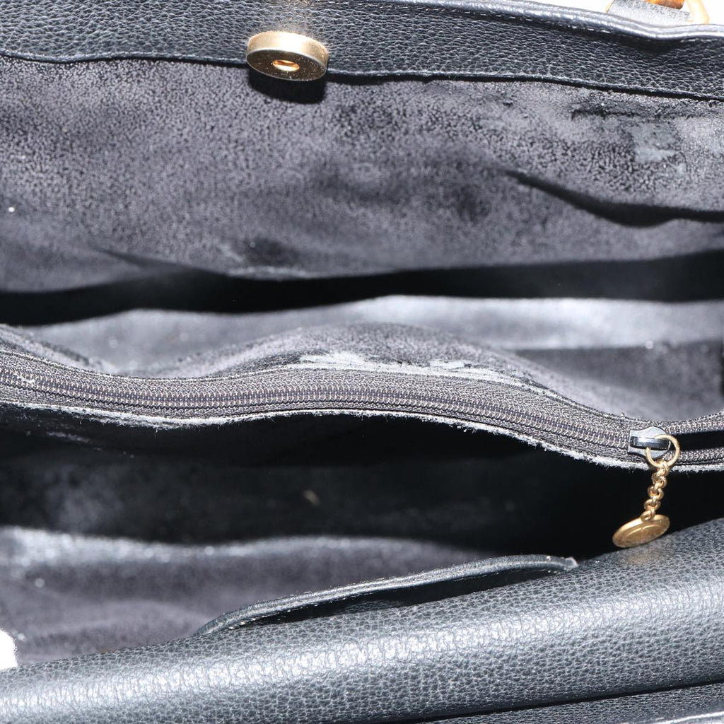 GUCCI Bamboo Tote Bag Suede Leather Black 002 0260 2615 76121
