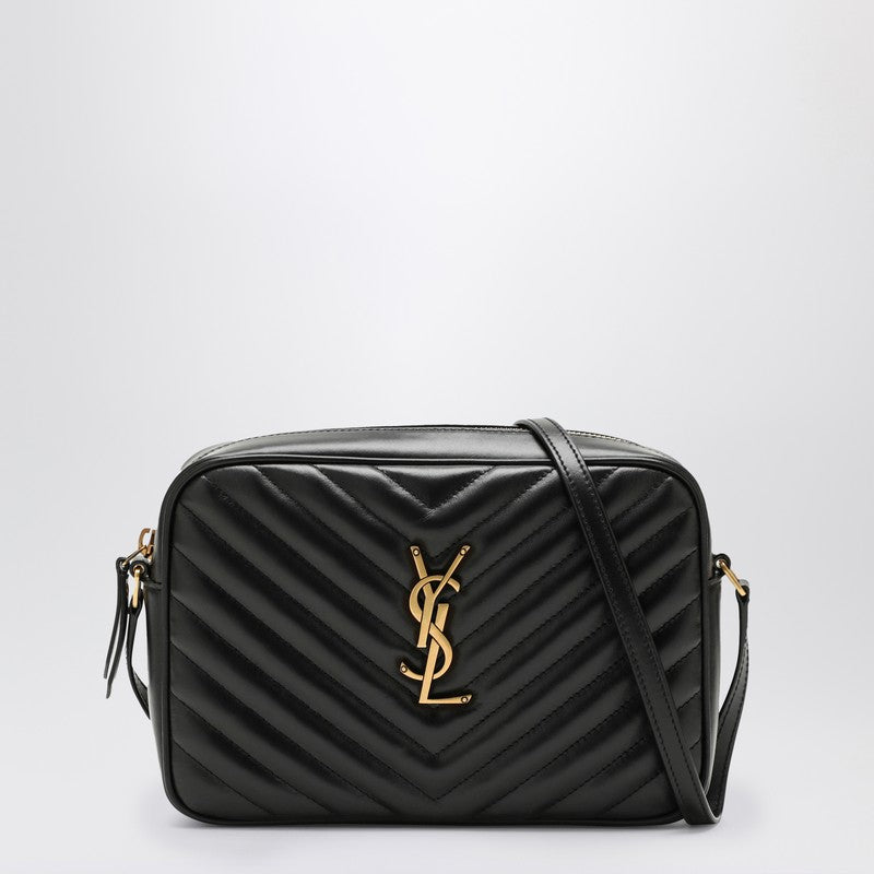 Saint Laurent Lou Black Quilted Leather Bag Women