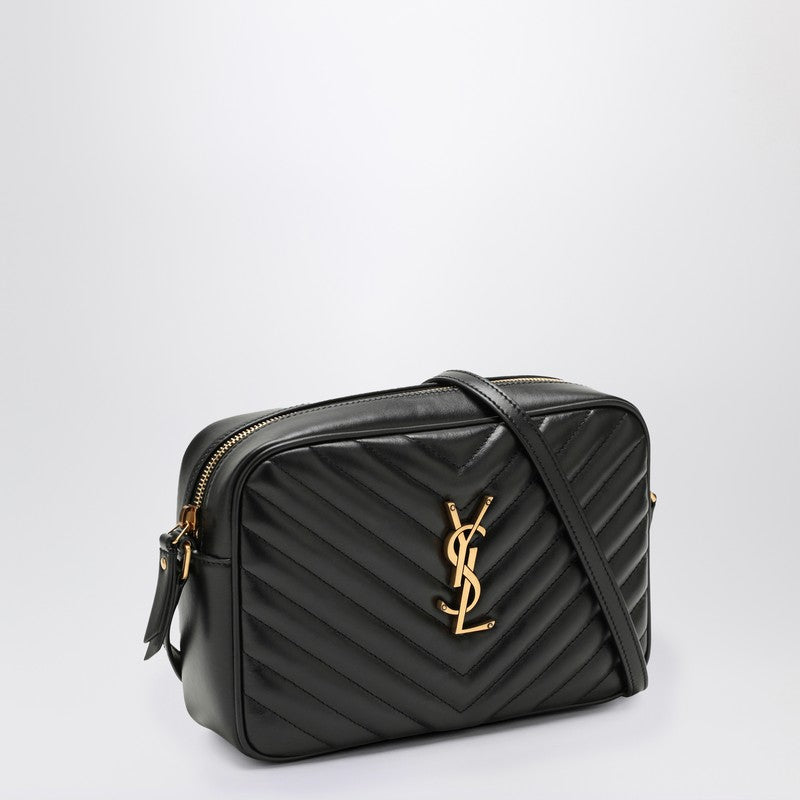 Saint Laurent Lou Black Quilted Leather Bag Women