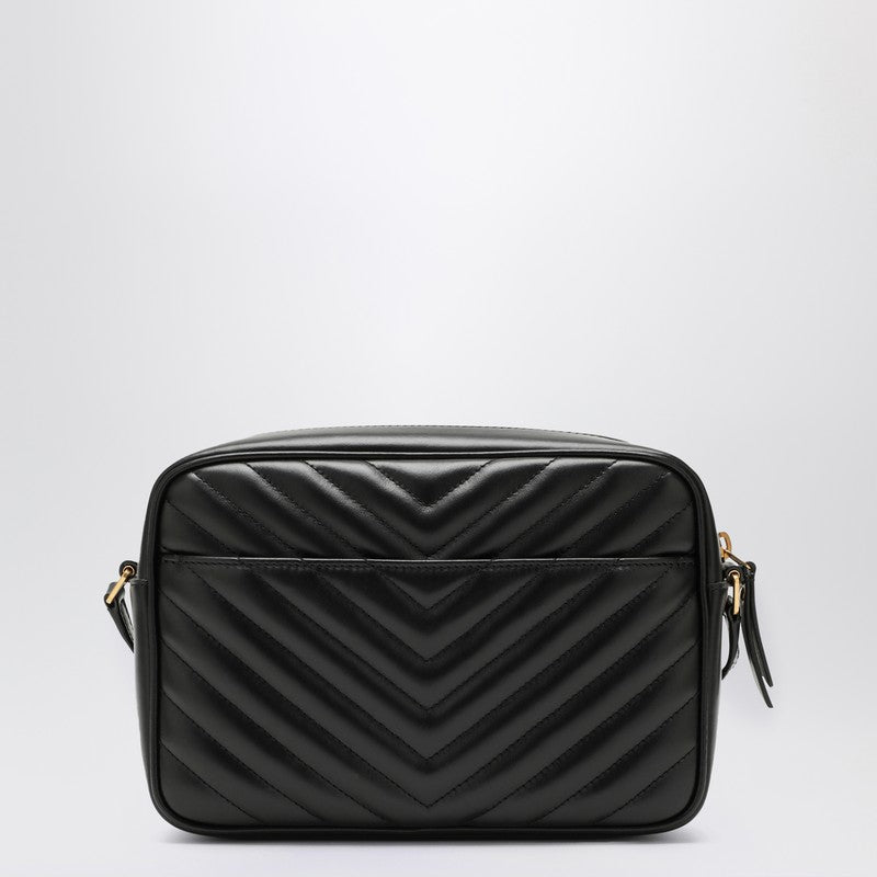 Saint Laurent Lou Black Quilted Leather Bag Women
