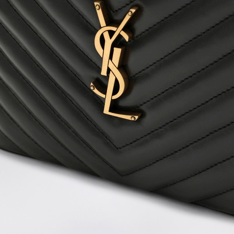 Saint Laurent Lou Black Quilted Leather Bag Women