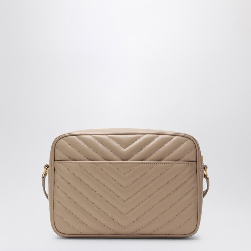 Saint Laurent Lou Beige Quilted Leather Bag Women