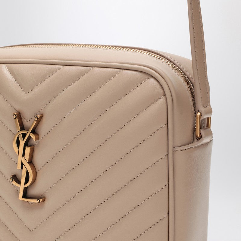 Saint Laurent Lou Beige Quilted Leather Bag Women