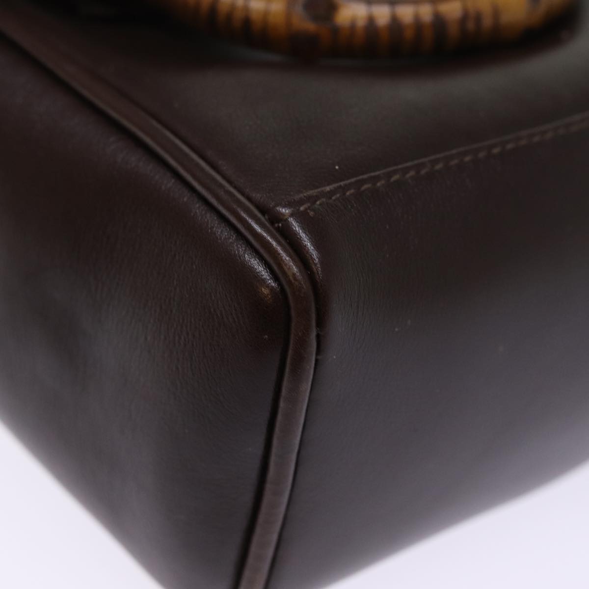 GUCCI Bamboo Hand Bag Leather 2way Brown 007 1793 0238 76157