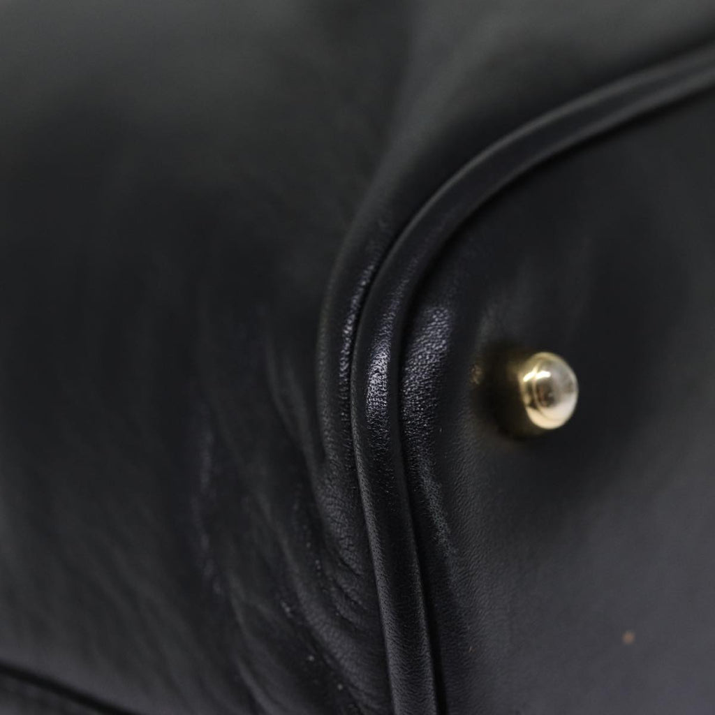 GUCCI Hand Bag Leather Black 000 1186 0289 76158