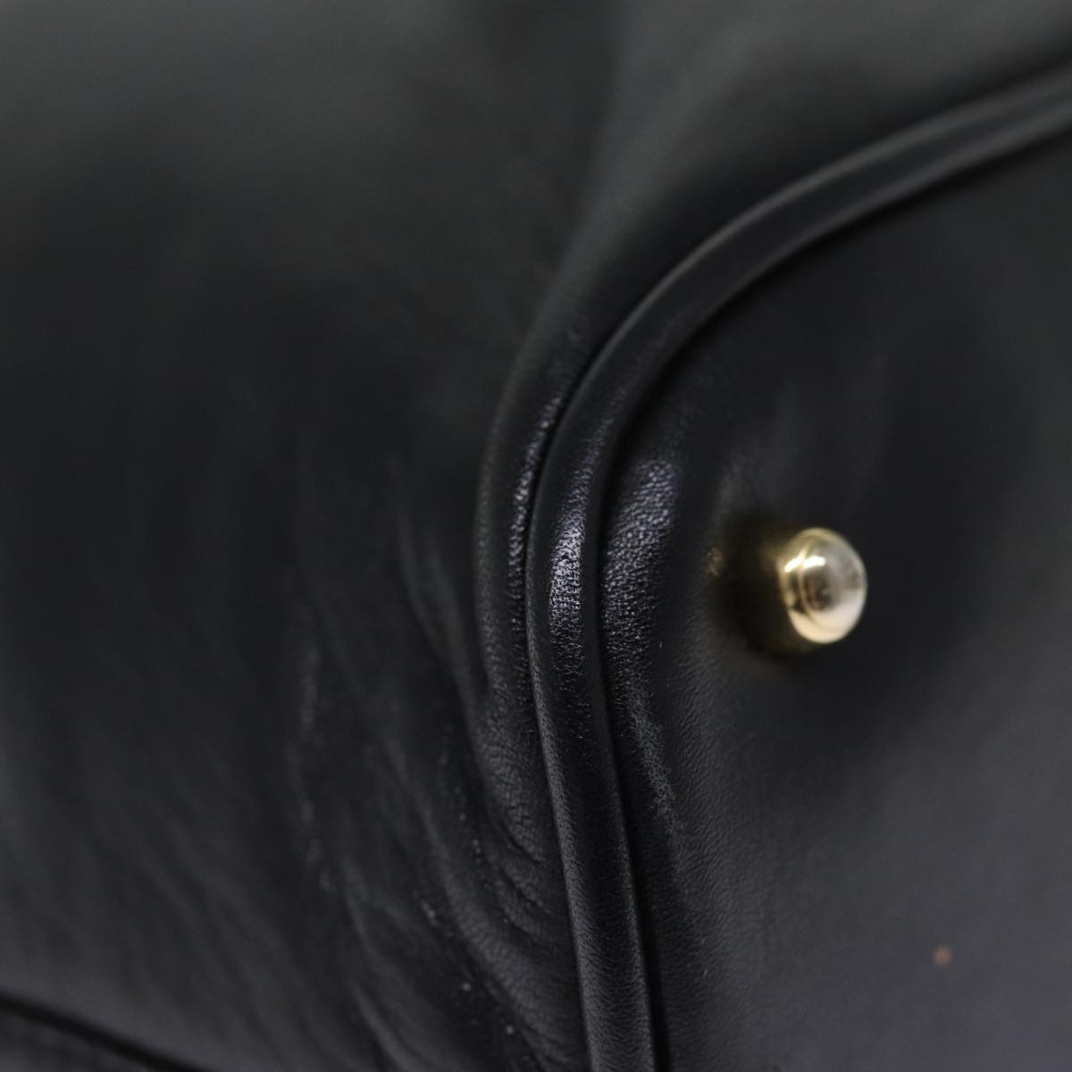 GUCCI Hand Bag Leather Black 000 1186 0289 76158