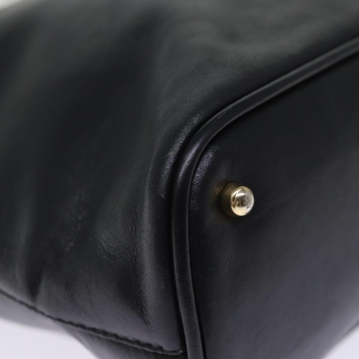 GUCCI Hand Bag Leather Black 000 1186 0289 76158