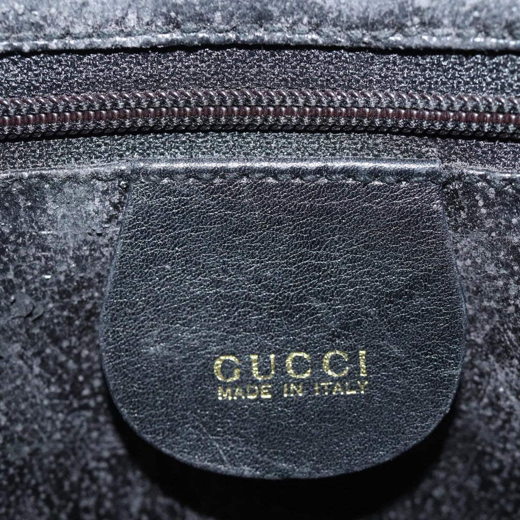 GUCCI Hand Bag Leather Black 000 1186 0289 76158